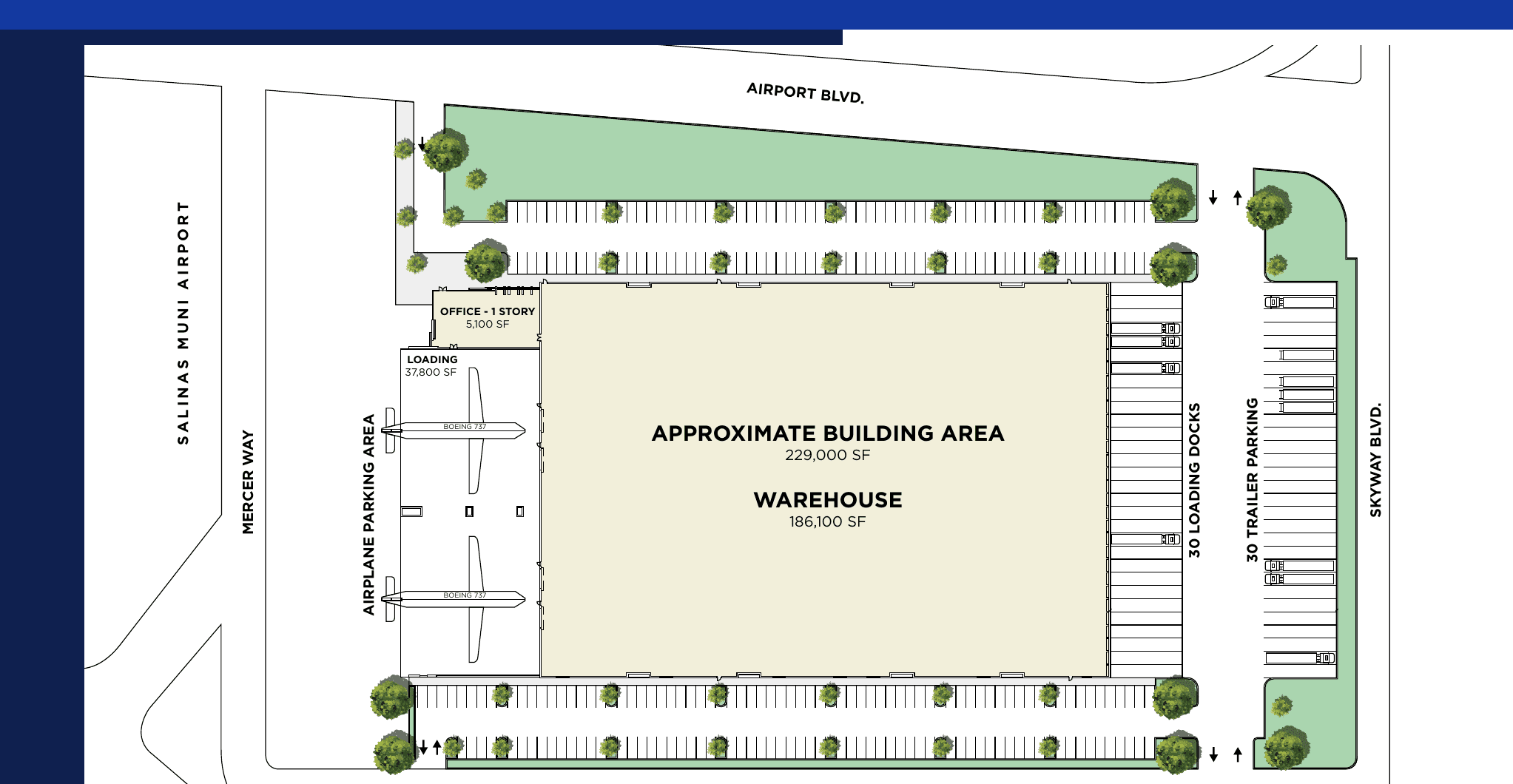 Site plan concept for Salinas Business Park
